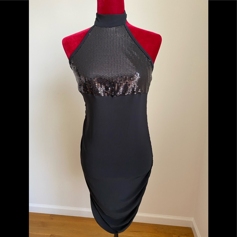 Halter Neck Sequin Dress
